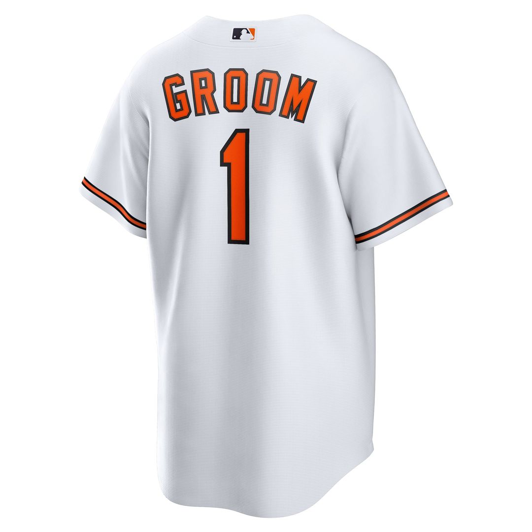 Men's Baltimore Orioles White #1 Groom Home Replica MLB Baseball Jersey - view 3