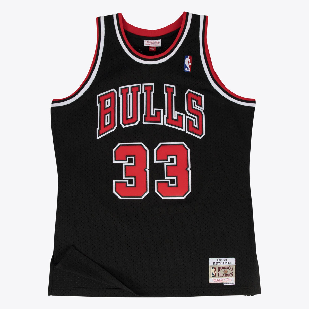 Men's Chicago Bulls Scottie Pippen 1997-98 Hardwood Classics Alternate Swingman NBA Basketball Jersey - Black - view 3