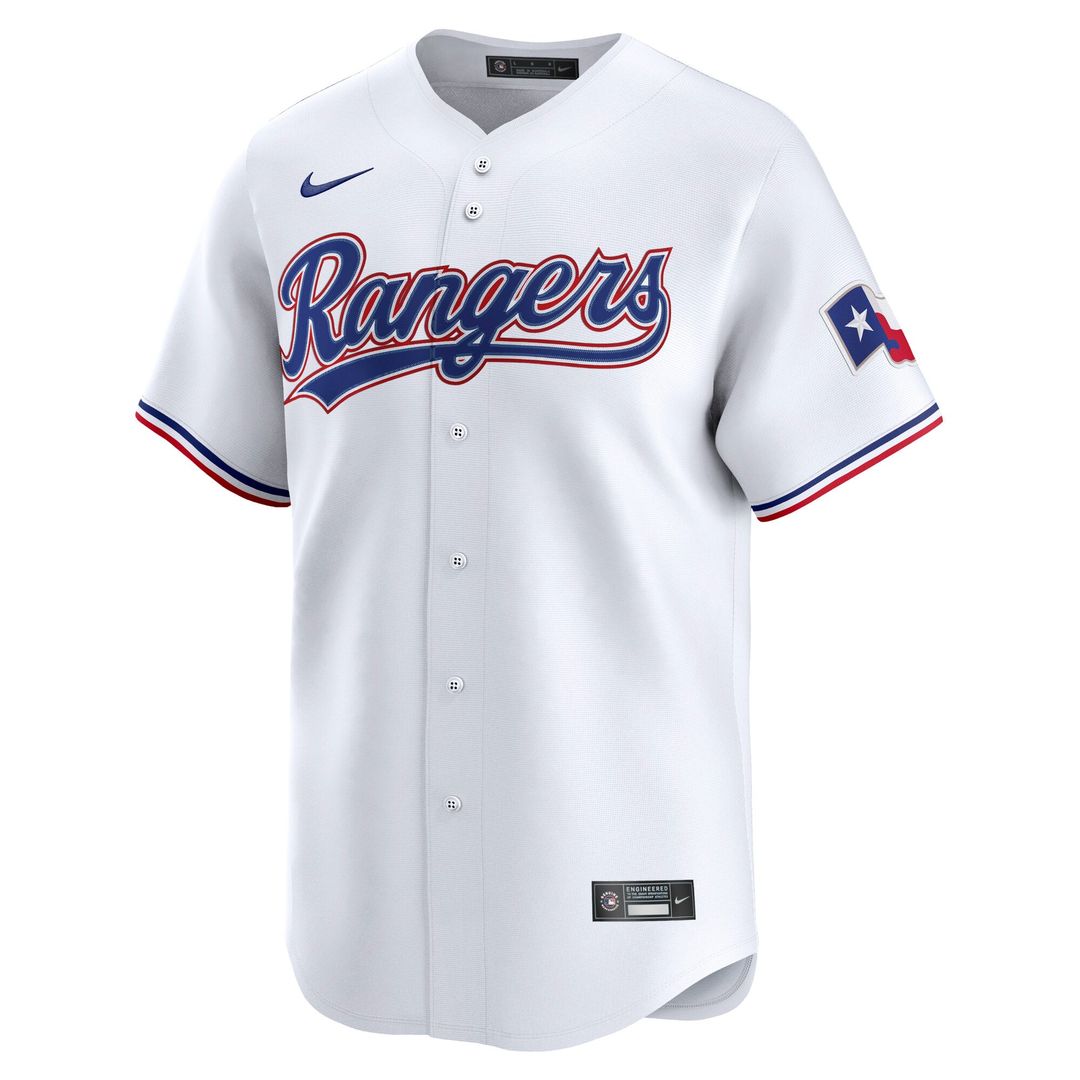Men's Texas Rangers Wyatt Langford White Home Limited MLB Baseball Jersey - view 2