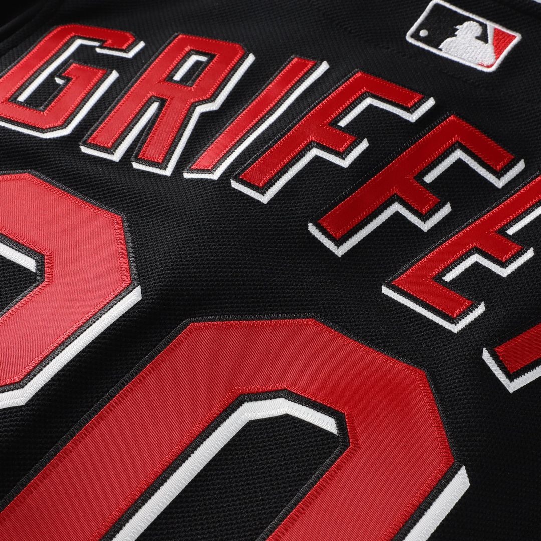 Men's Cincinnati Reds Ken Griffey Jr. Black Cooperstown Collection Mesh Batting Practice MLB Baseball Jersey - view 5