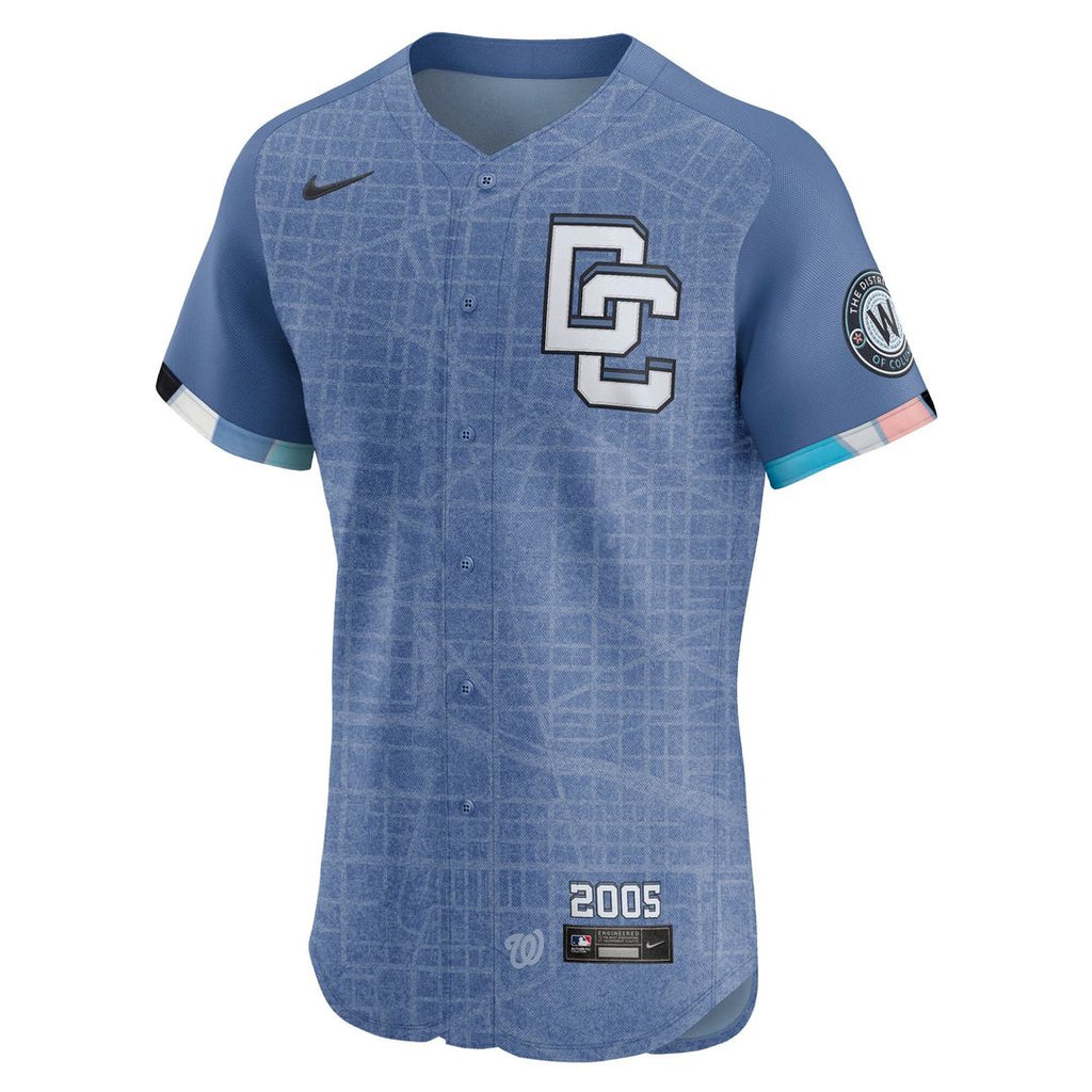Men's Washington Nationals Blue 2025 City Connect Elite MLB Baseball Jersey - view 2