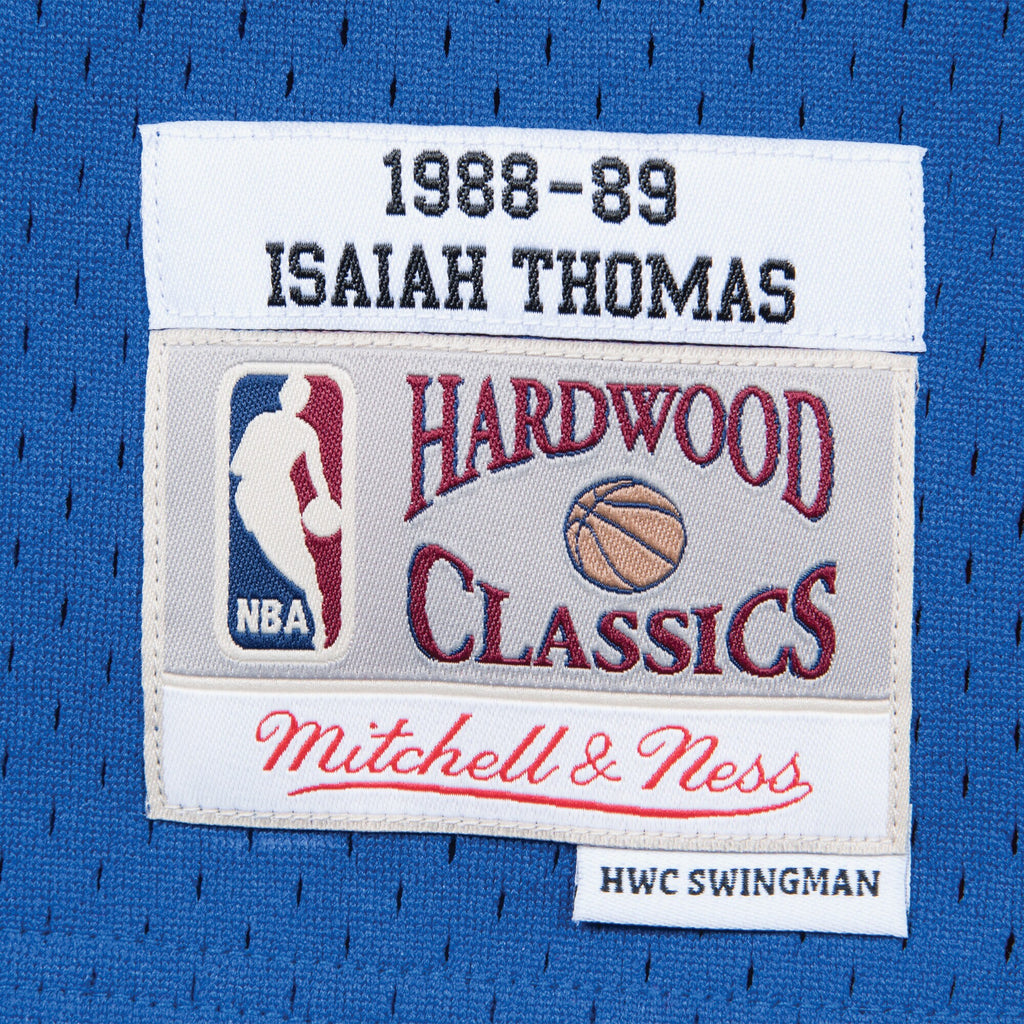 Men's Detroit Pistons Swingman NBA Basketball Jersey Road Isiah Thomas 1988-89 - view 4