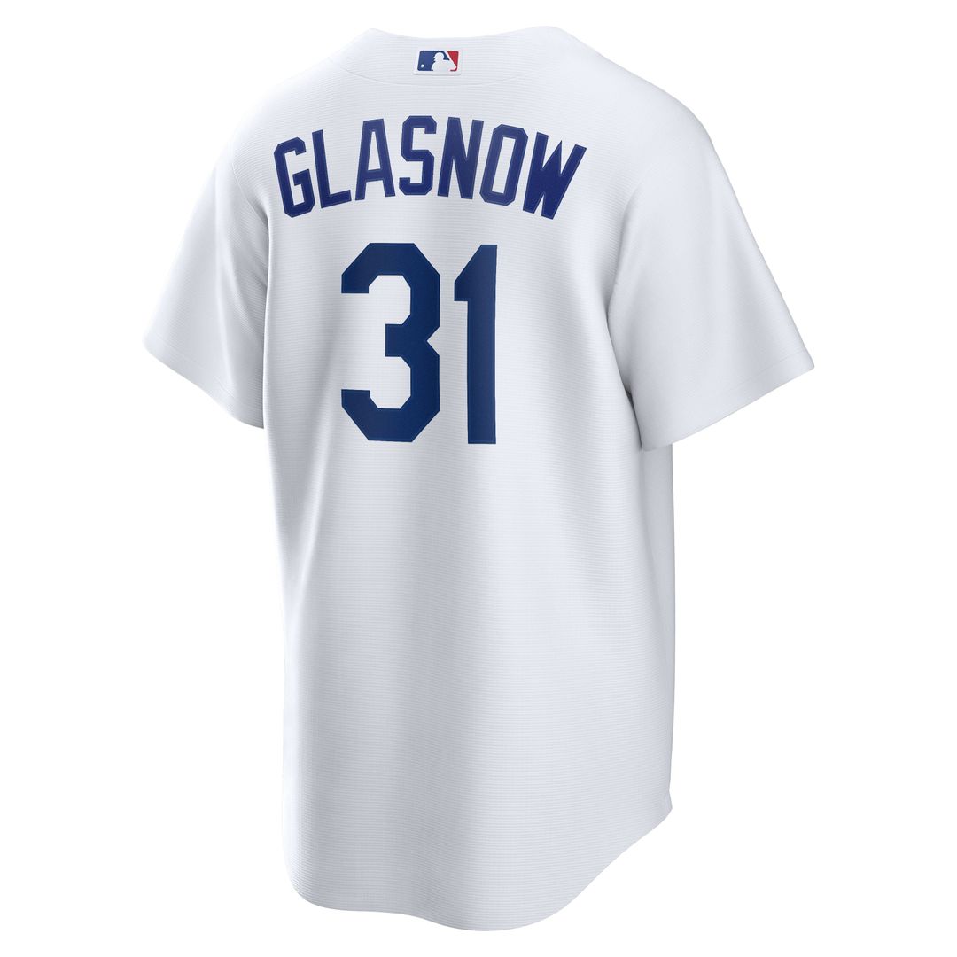 Men's Los Angeles Dodgers Tyler Glasnow White Home Replica MLB Baseball Jersey - view 5
