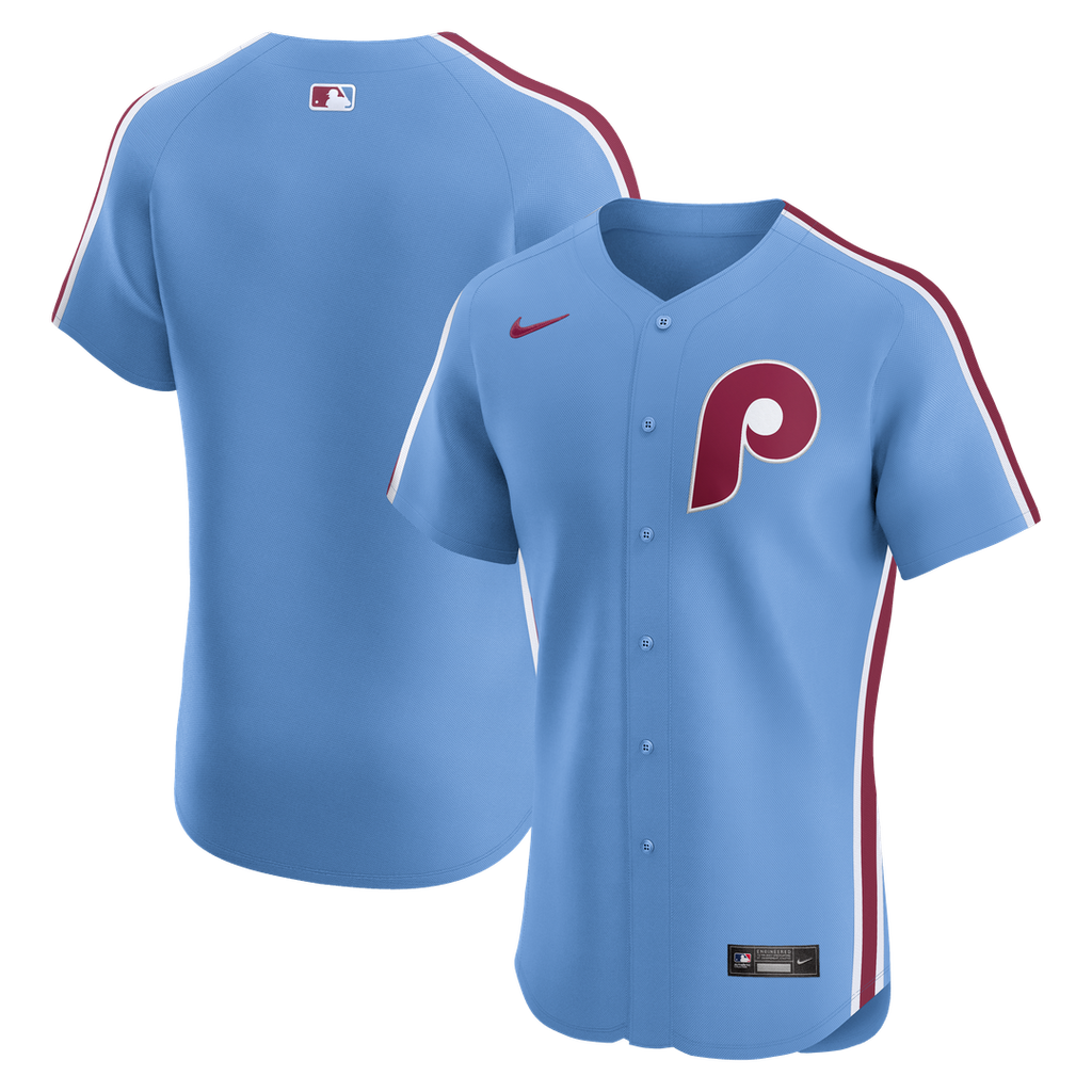 Men's Philadelphia Phillies Light Blue Alternate Elite MLB Baseball Jersey - view 1