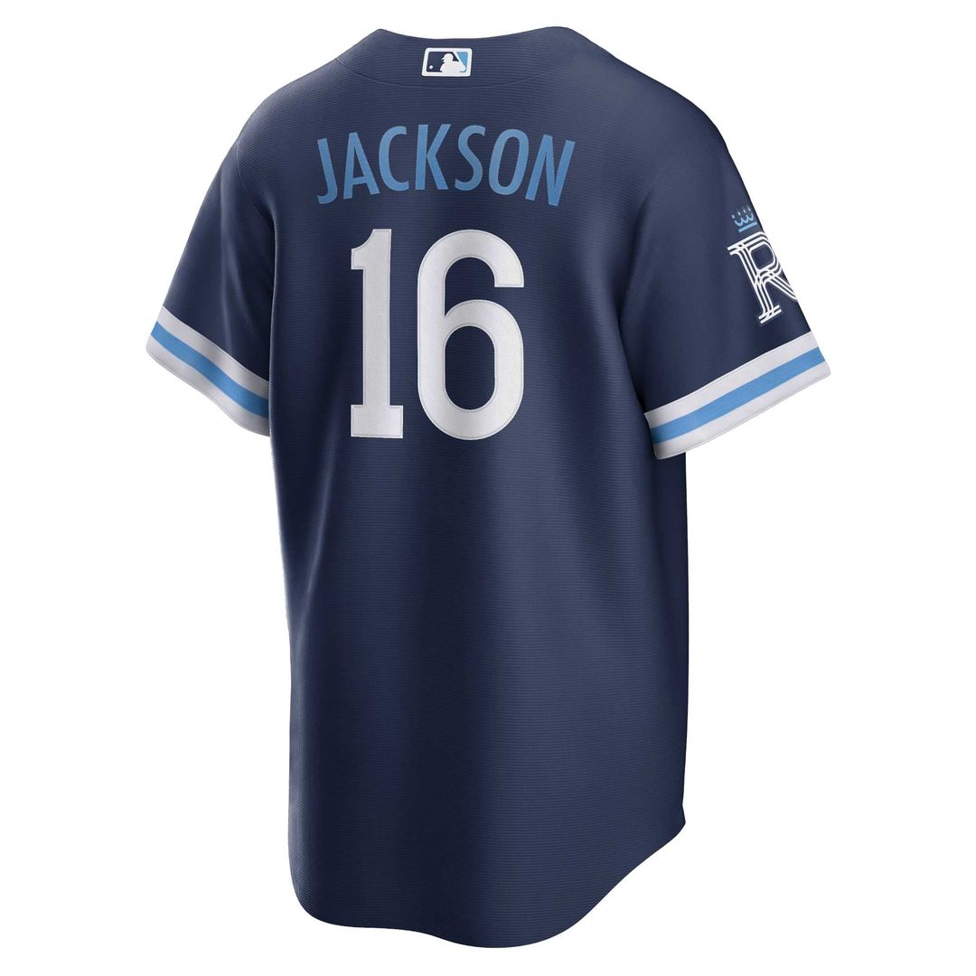 Men's Kansas City Royals Bo Jackson Navy City Connect Replica MLB Baseball Jersey - view 3