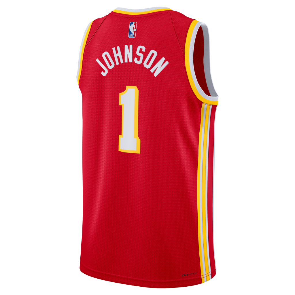 Unisex Jalen Johnson Atlanta Hawks Icon Edition Swingman NBA Basketball Jersey - Red - view 4
