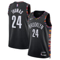 Unisex Cam Thomas Brooklyn Nets 2025/26 City Edition Swingman NBA Basketball Jersey - Black - view 1