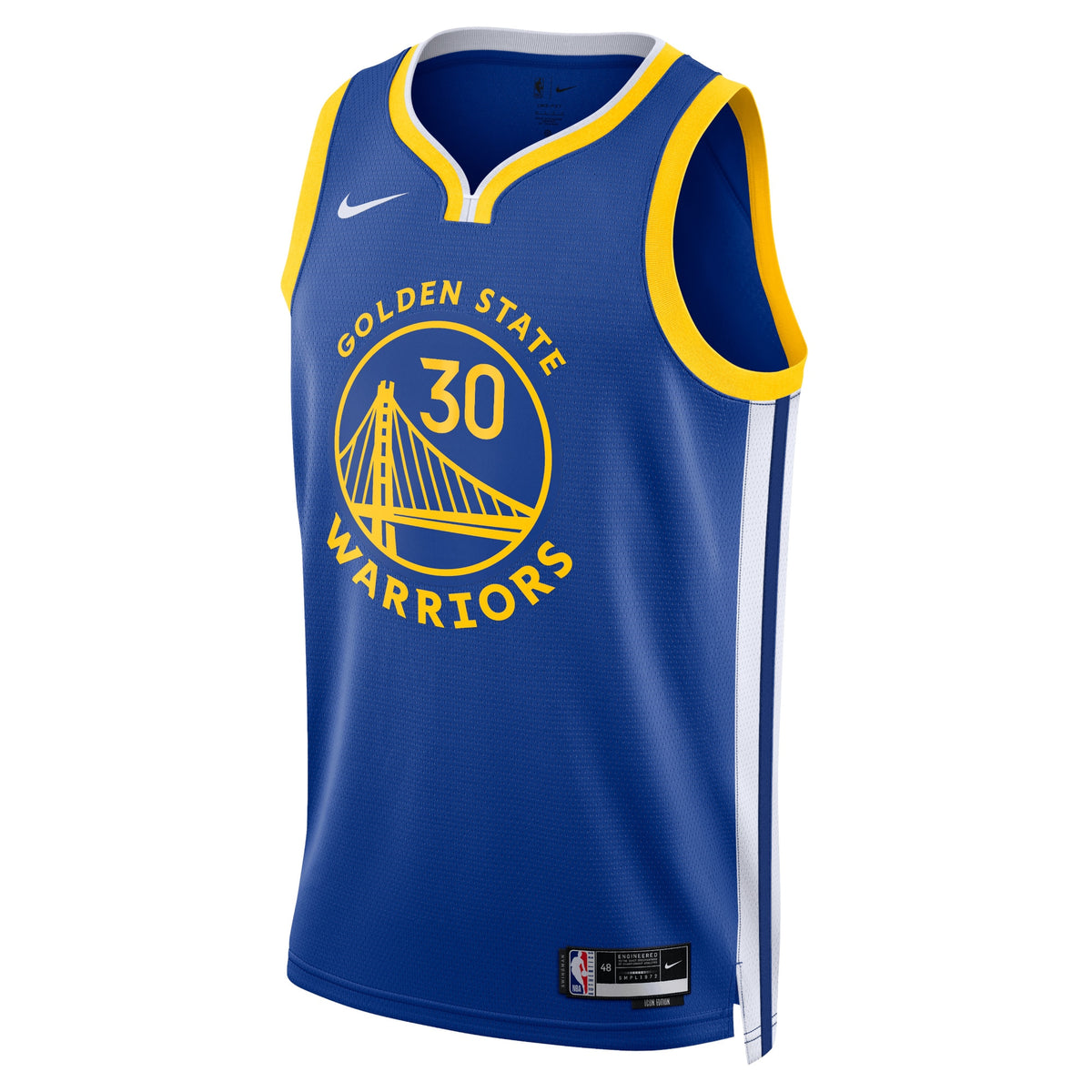 Unisex Stephen Curry Golden State Warriors Icon Edition Swingman NBA Basketball Jersey - Royal - view 2