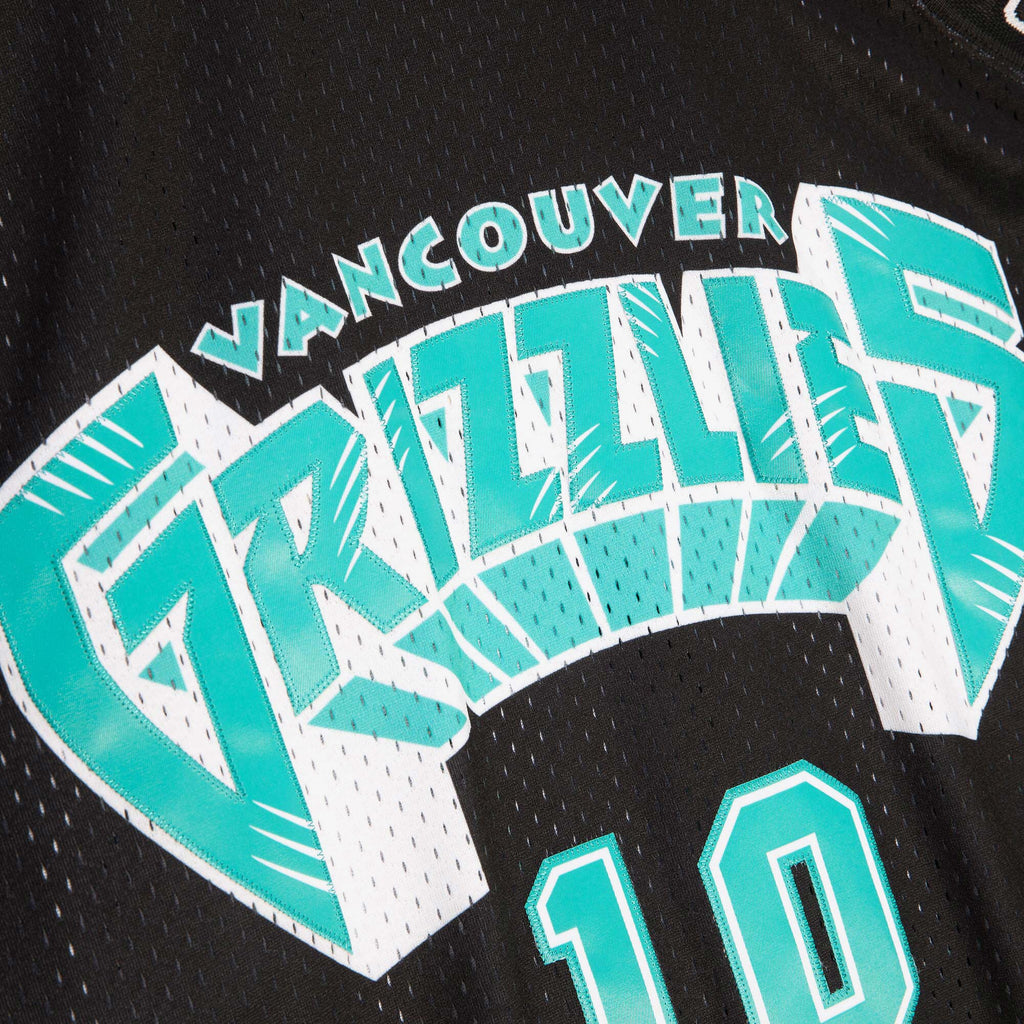 Men's Vancouver Grizzlies Mike Bibby 1998 Team Color Swingman NBA Basketball Jersey - Black - view 5