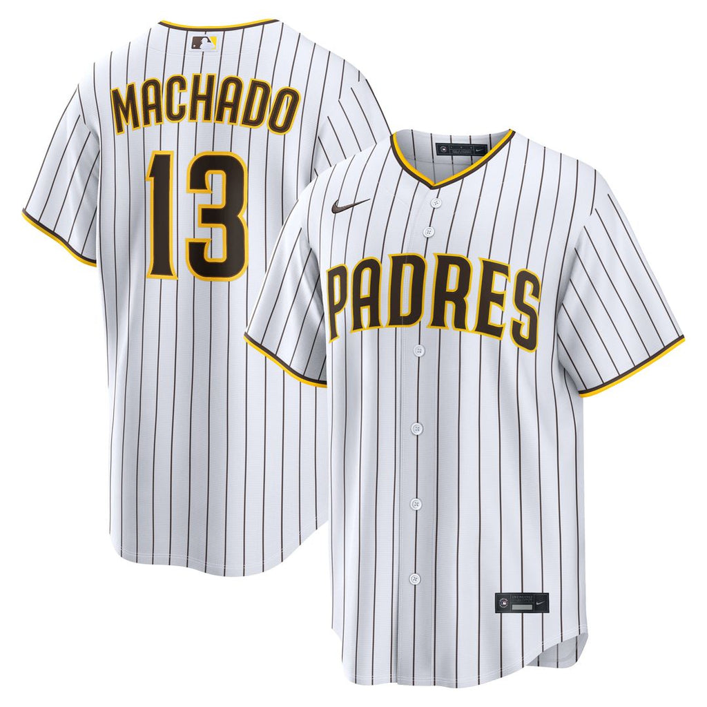 Men's San Diego Padres Manny Machado White Home Replica MLB Baseball Jersey - view 1