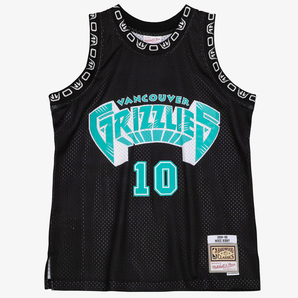 Men's Vancouver Grizzlies Mike Bibby 1998 Team Color Swingman NBA Basketball Jersey - Black - view 3