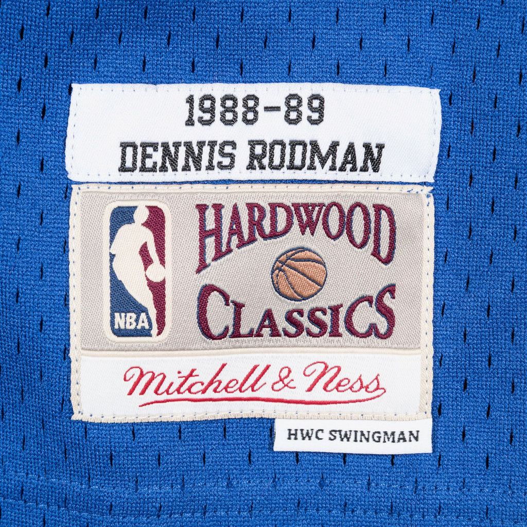 Men's Detroit Pistons Swingman NBA Basketball Jersey Road Dennis Rodman 1988-89 - view 4