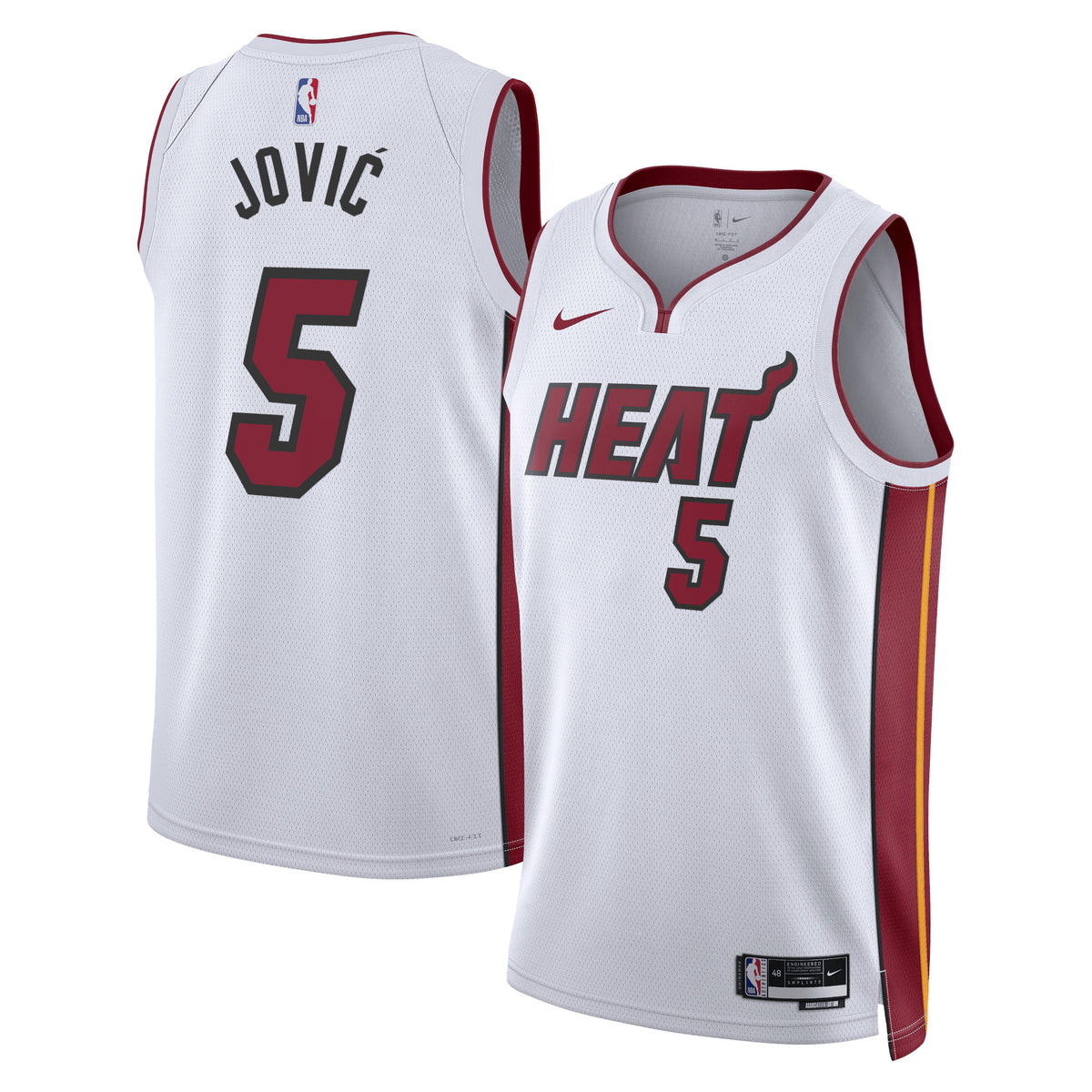 Unisex Nikola Jović Miami Heat Association Edition Swingman NBA Basketball Jersey - White - view 1