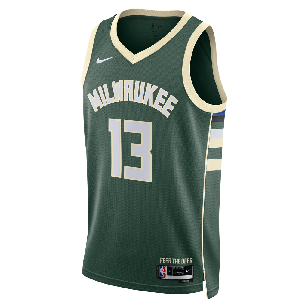Unisex Ryan Rollins Milwaukee Bucks Icon Edition Swingman NBA Basketball Jersey - Hunter Green - view 3