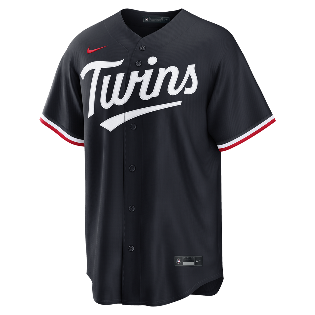 Men's Minnesota Twins Navy Alternate Replica MLB Baseball Jersey - view 18