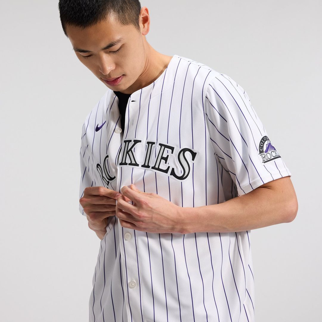 Men's Colorado Rockies White Home Limited MLB Baseball Jersey - view 8