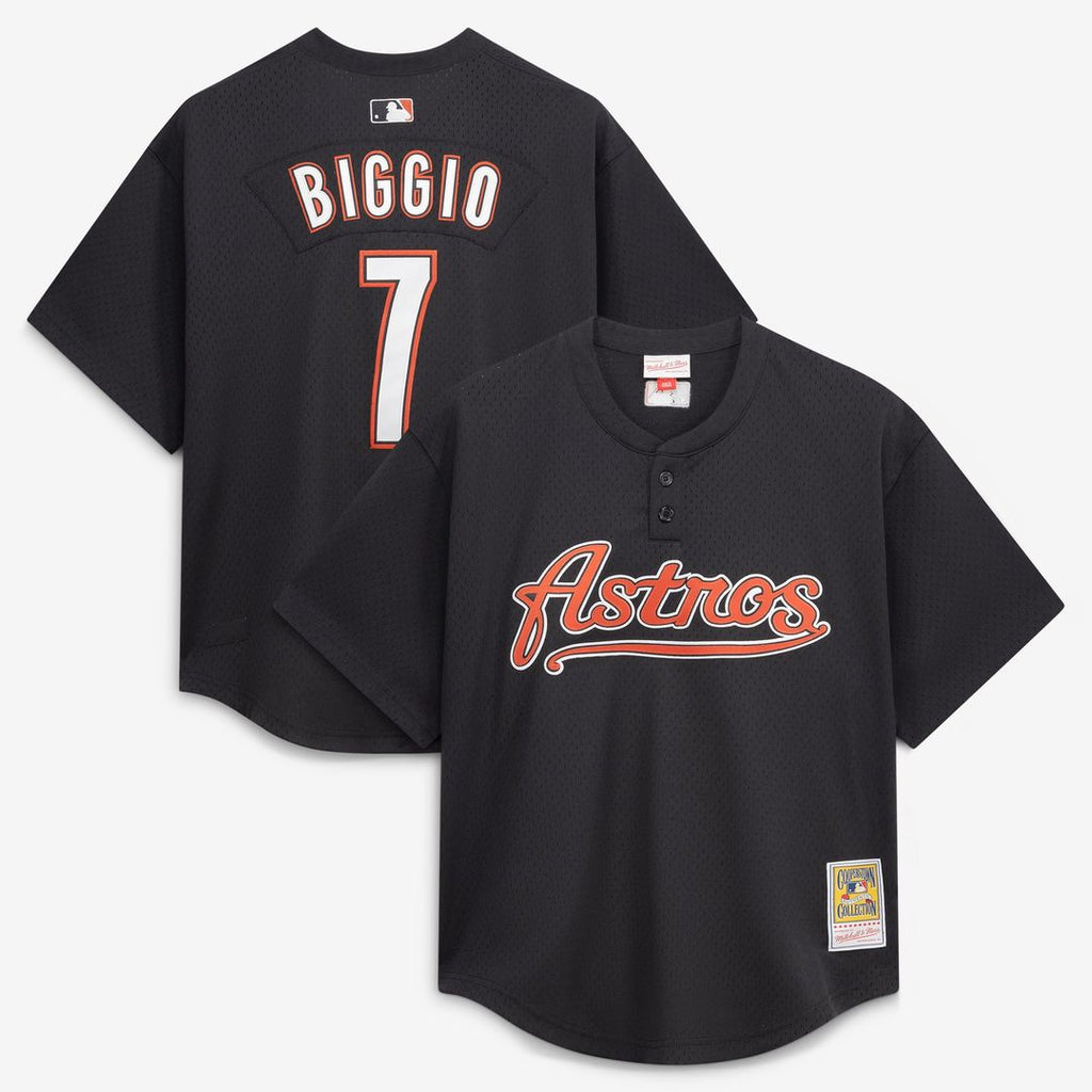 Men's Houston Astros Craig Biggio Black Batting Practice MLB Baseball Jersey - view 1