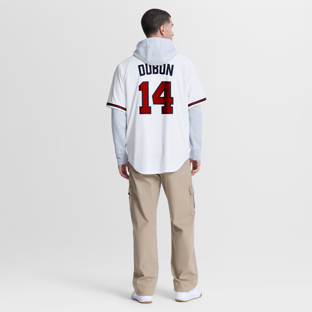 Men's Atlanta Braves Mauricio Dubón White Home Replica MLB Baseball Jersey - view 7