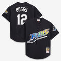 Men's Tampa Bay Rays Wade Boggs Black Batting Practice MLB Baseball Jersey - view 1