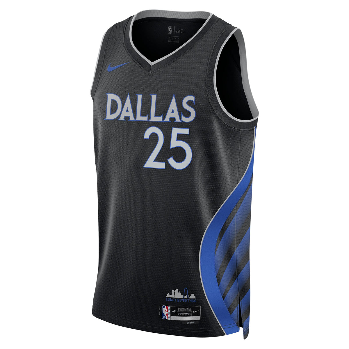 Unisex P.J. Washington Jr. Dallas Mavericks 2025/26 City Edition Swingman NBA Basketball Jersey - Black - view 3