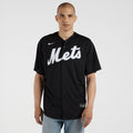 Men's New York Mets Francisco Lindor Black Replica MLB Baseball Jersey - view 1
