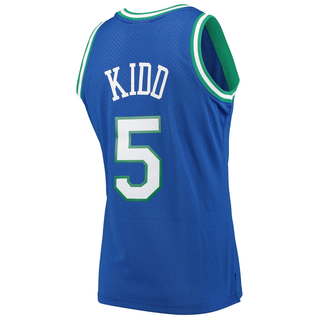 Men's Jason Kidd Blue Dallas Mavericks 1994-95 Hardwood Classics Swingman NBA Basketball Jersey - view 4
