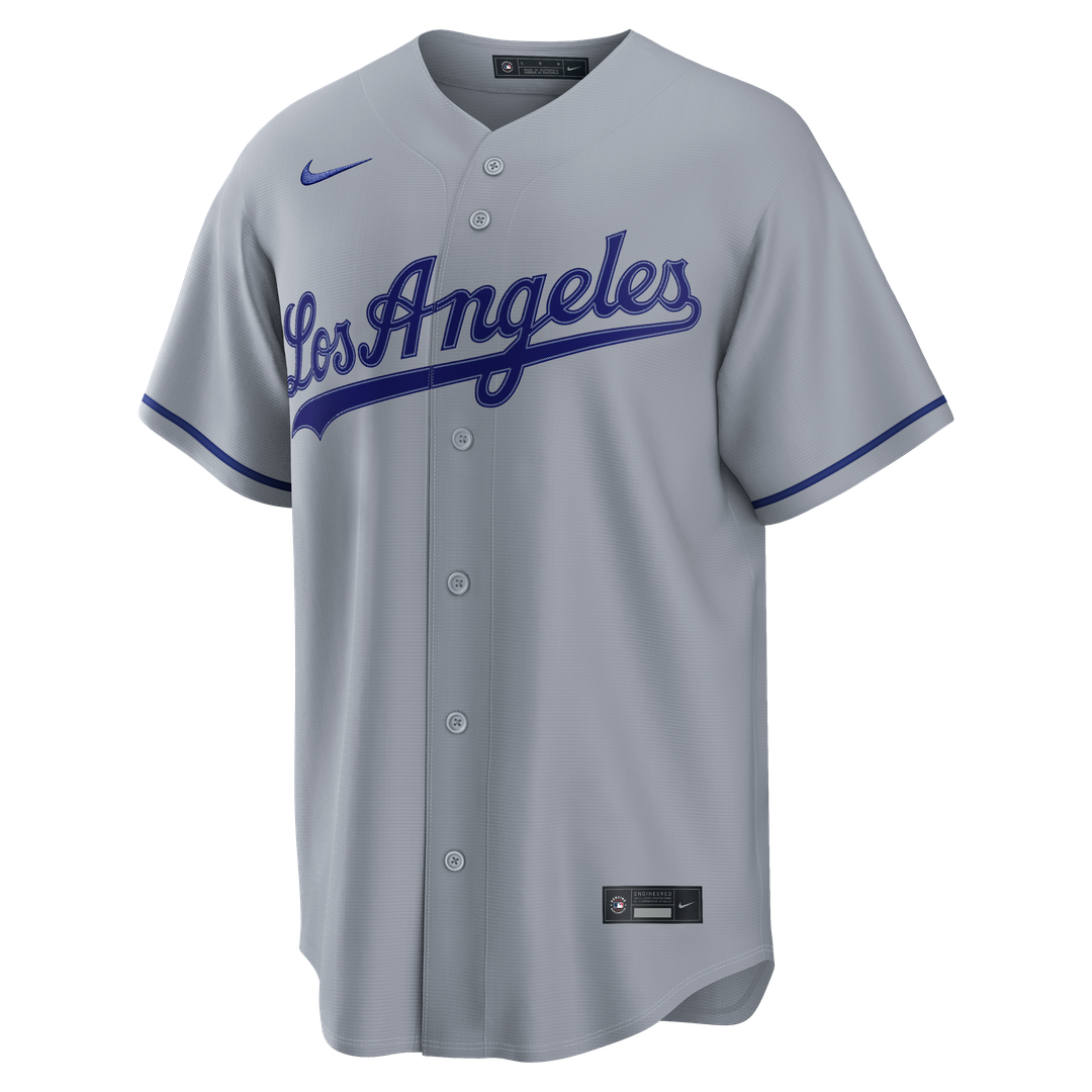 Men's Los Angeles Dodgers Kyle Tucker Gray Road Replica MLB Baseball Jersey - view 2