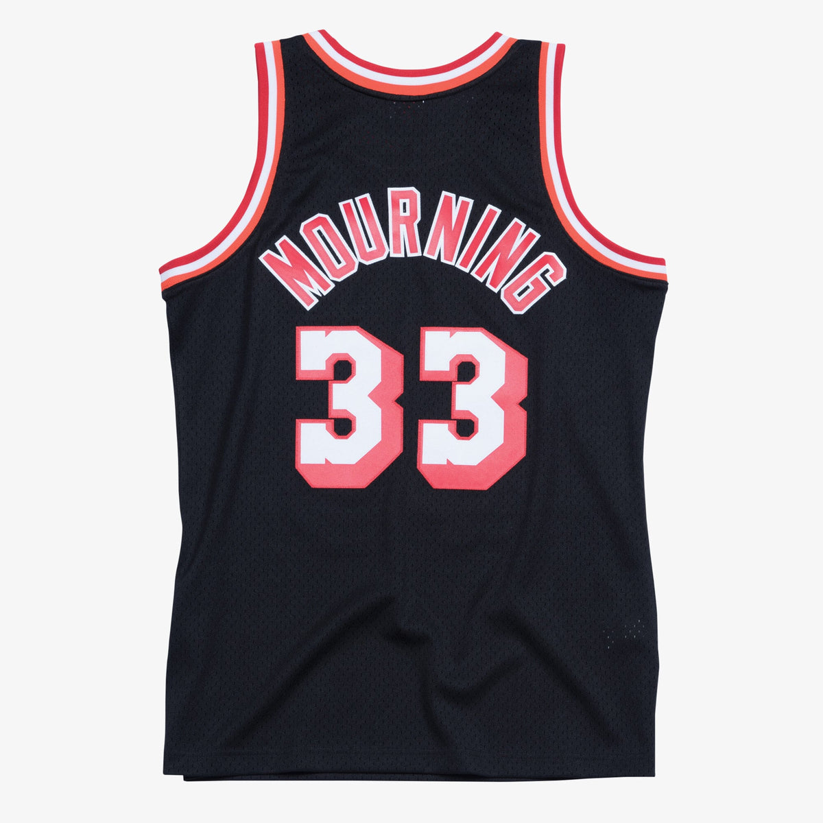 Men's Alonzo Mourning Black Miami Heat Hardwood Classics Swingman NBA Basketball Jersey - view 3