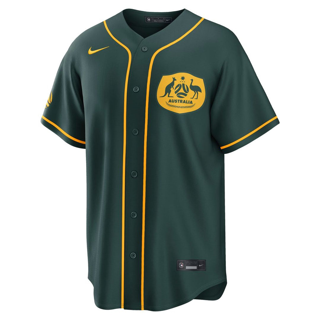 Men's Australia National Team MLB Green Stadium Replica Jersey - view 2