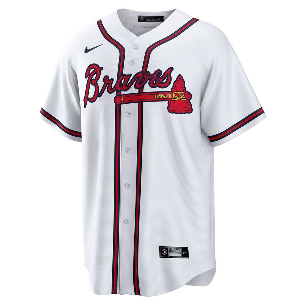 Men's Atlanta Braves Joe Jiménez White Home Replica MLB Baseball Jersey - view 2