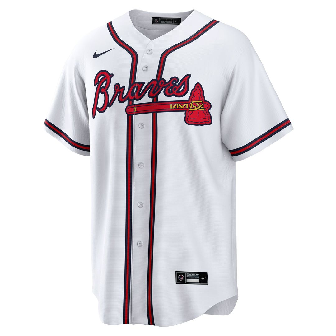 Men's Atlanta Braves Joe Jiménez White Home Replica MLB Baseball Jersey - view 2