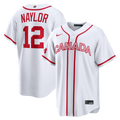 Men's Canada Baseball Josh Naylor White 2026 World Baseball Classic Home Stadium MLB Baseball Jersey - view 1