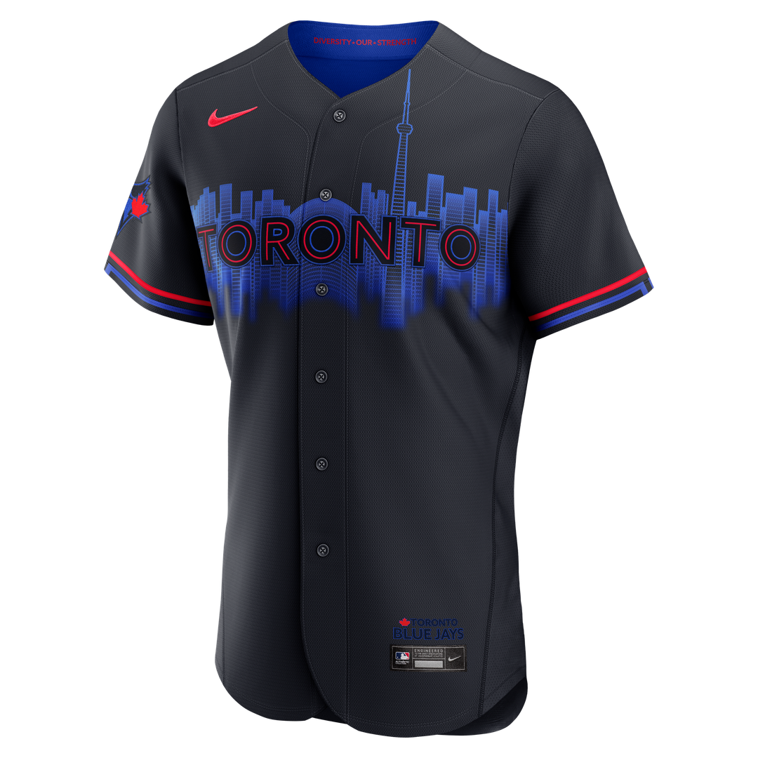 Men's Toronto Blue Jays Navy City Connect MLB Baseball Jersey - view 2