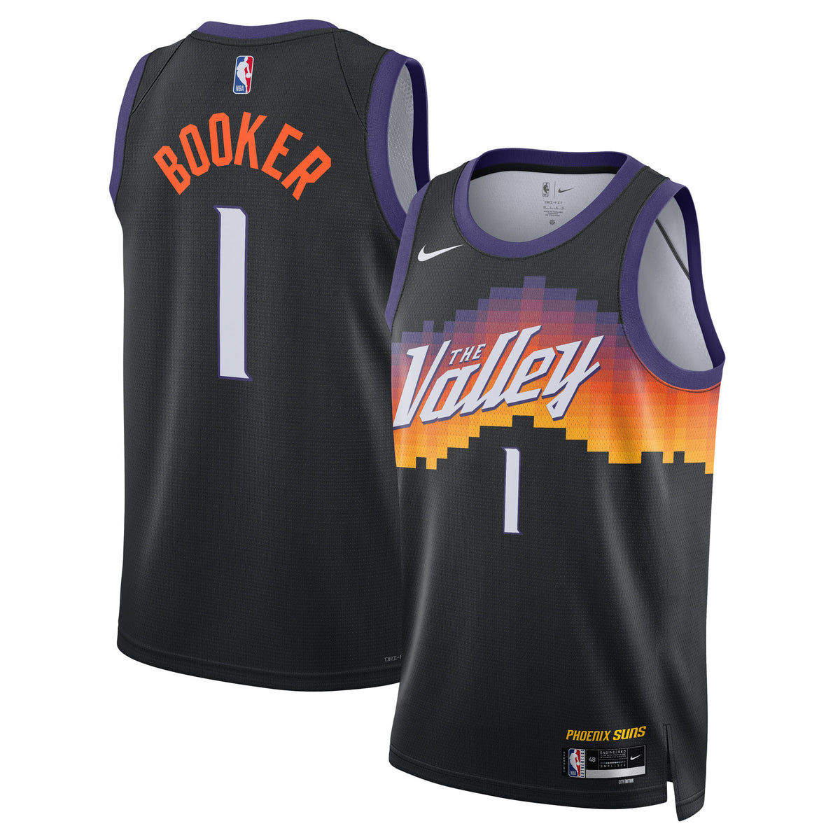Unisex Devin Booker Phoenix Suns 2025/26 City Edition Swingman NBA Basketball Jersey - Black - view 2