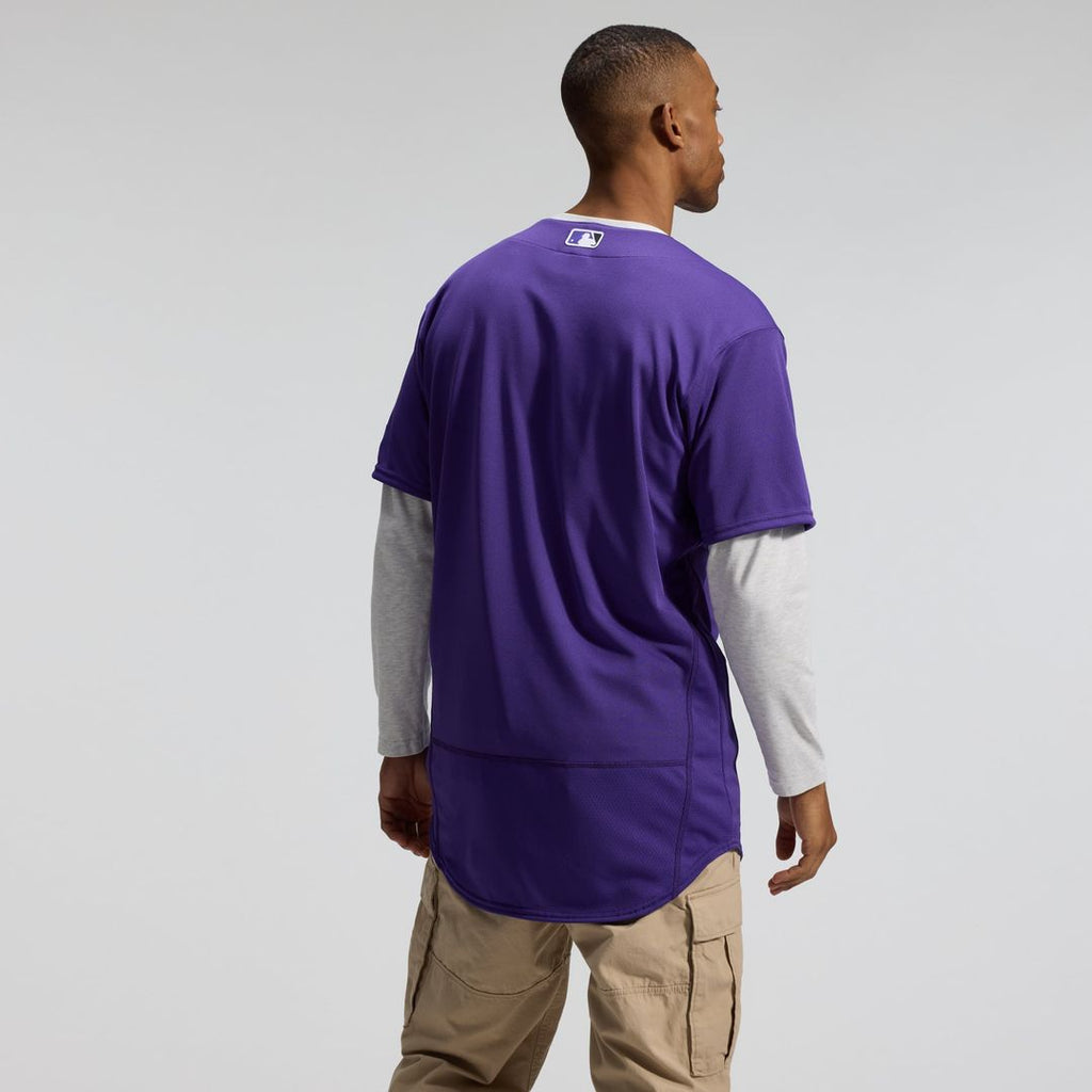 Men's Colorado Rockies Purple Alternate MLB Baseball Jersey - view 2