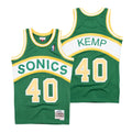 Men's Seattle Supersonics Shawn Kemp Hardwood Classics Road Swingman NBA Basketball Jersey - view 1