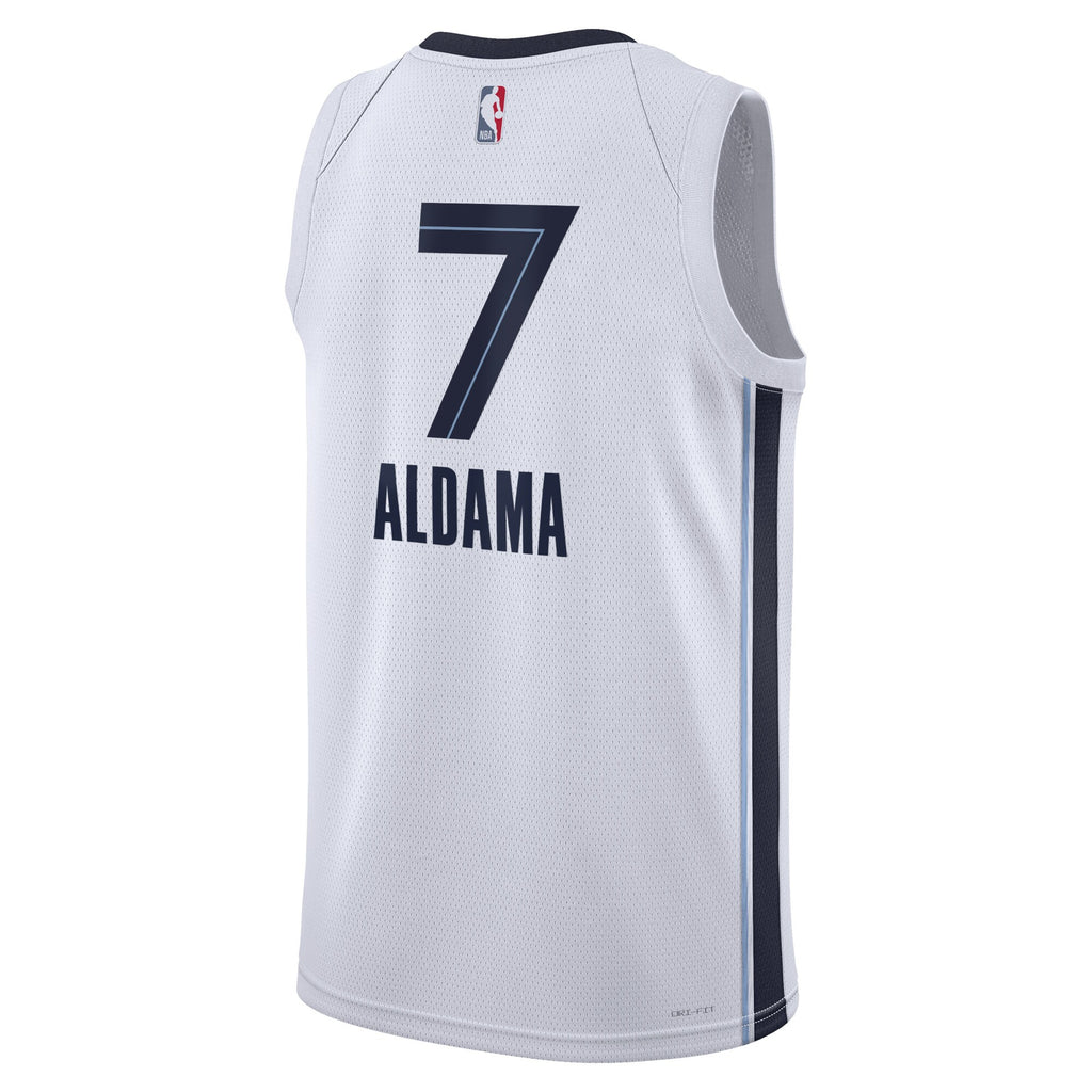 Unisex Santi Aldama Memphis Grizzlies Association Edition Swingman NBA Basketball Jersey - White - view 3