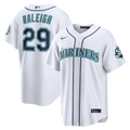 Men's Seattle Mariners Cal Raleigh White Home Stadium 50th Season Patch MLB Baseball Jersey - view 1