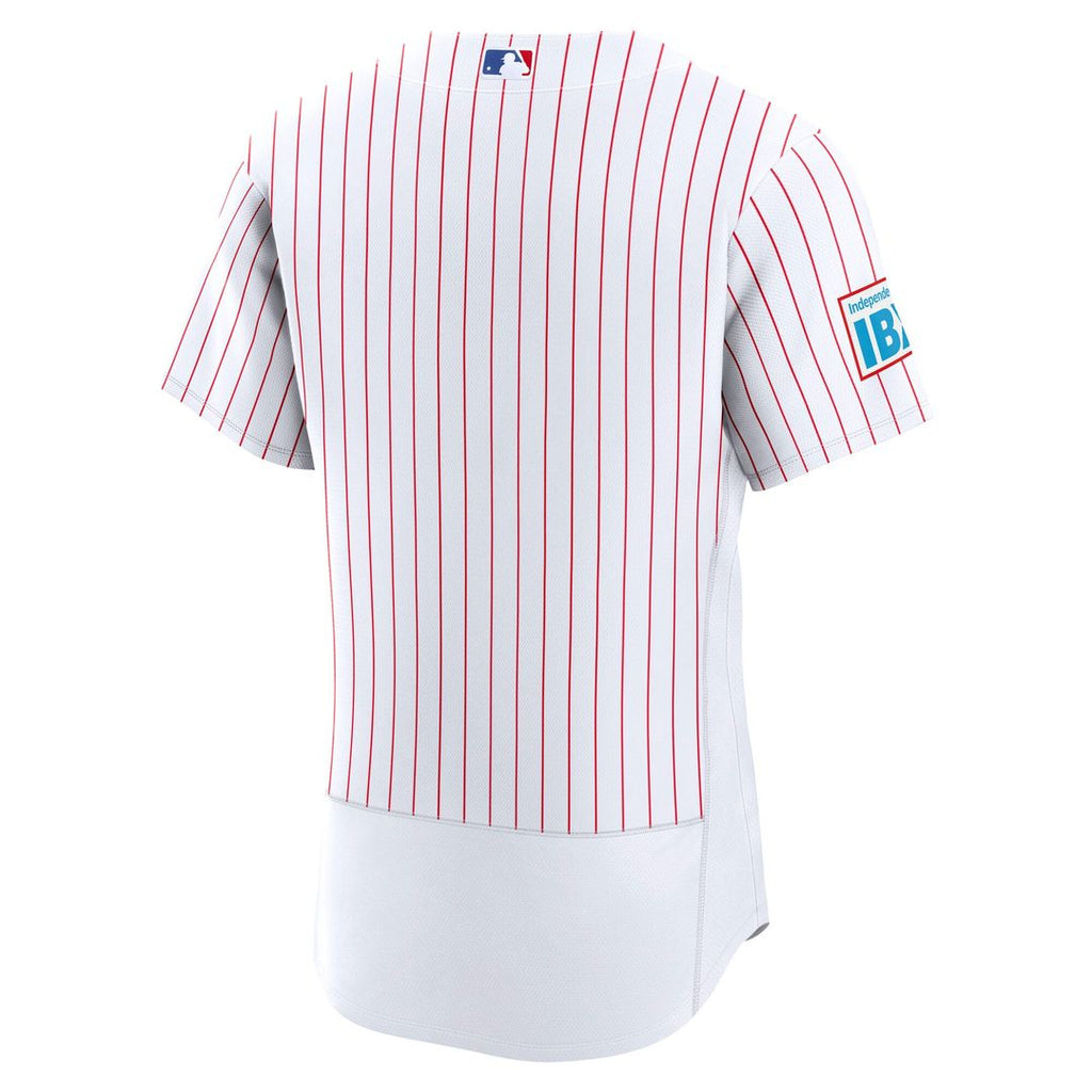 Men's Philadelphia Phillies White Home Sponsor Patch MLB Baseball Jersey - view 3