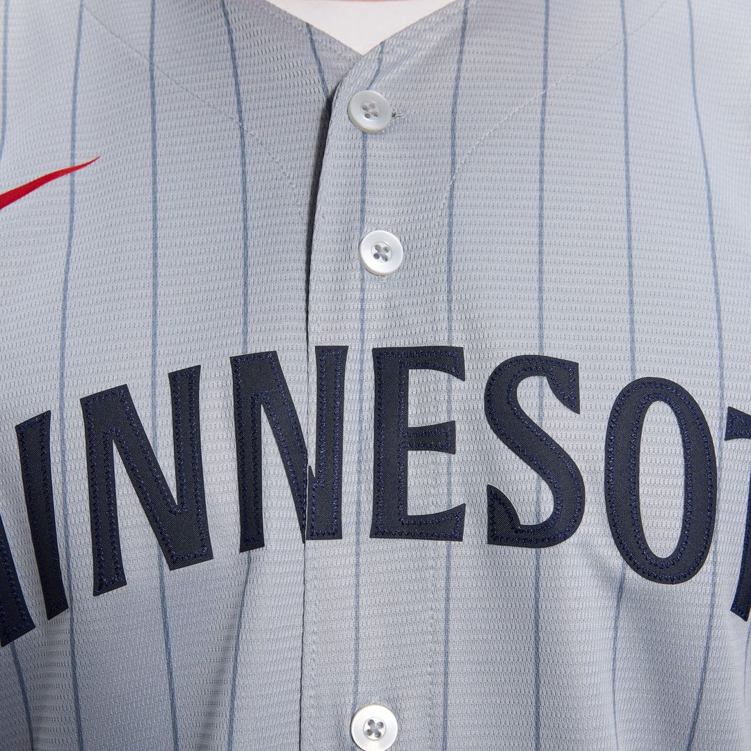 Men's Minnesota Twins Gray Road Replica MLB Baseball Jersey - view 19