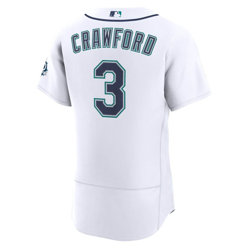 Men's Seattle Mariners J.P. Crawford White Home 50th Season MLB Baseball Jersey - view 3