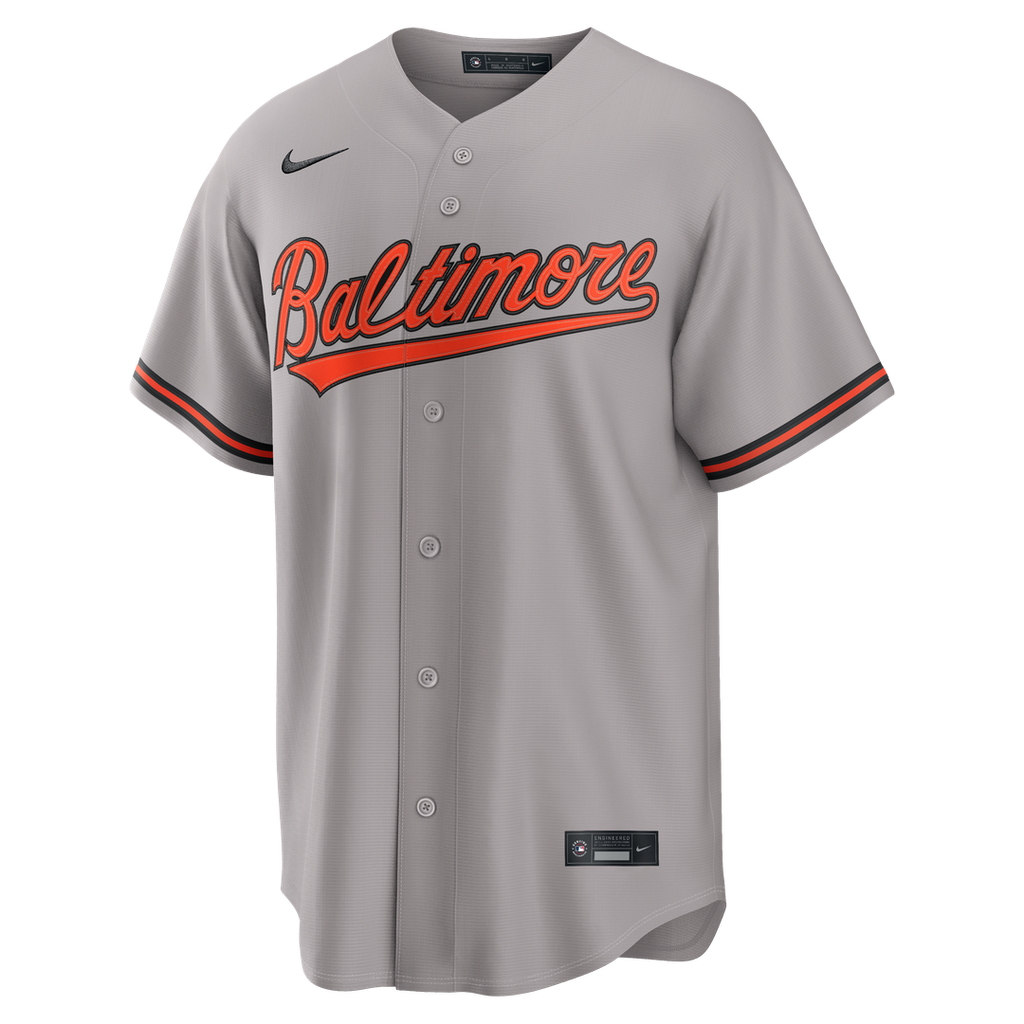 Men's Baltimore Orioles Gunnar Henderson Gray Road Replica MLB Baseball Jersey - view 2