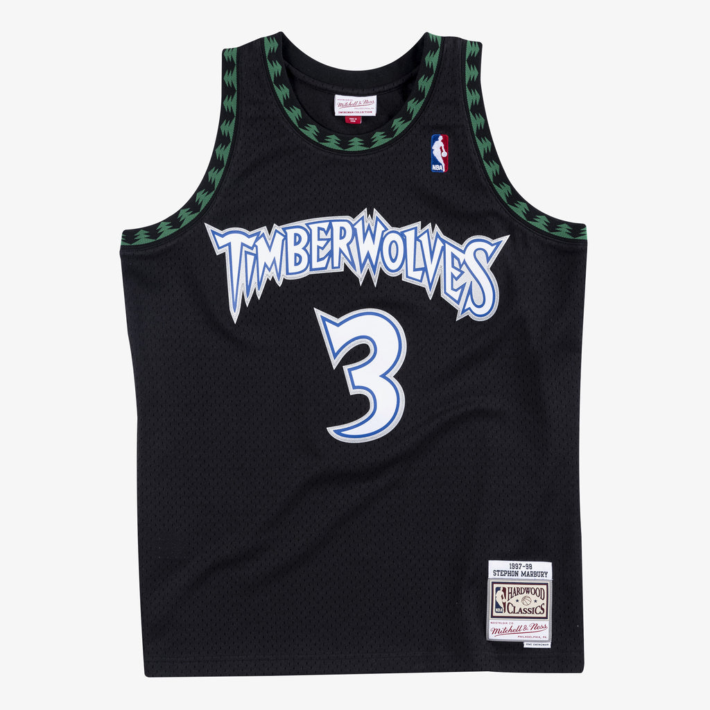 Men's Minnesota Timberwolves Swingman NBA Basketball Jersey Alternate Stephon Marbury 1997-98 - view 2
