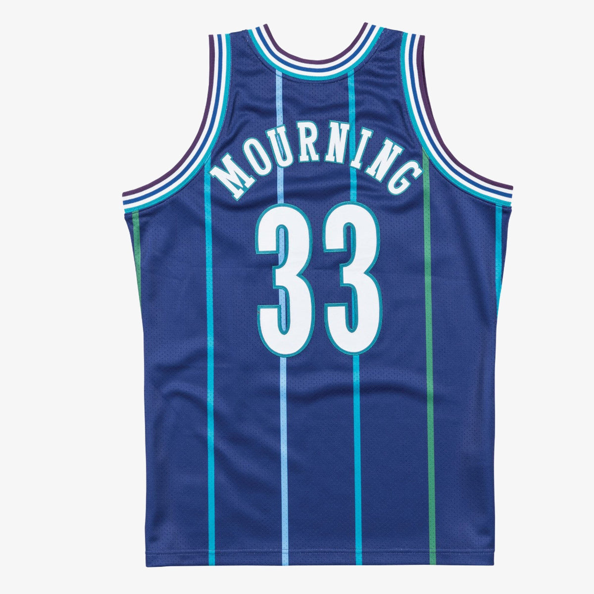 Men's Charlotte Hornets NBA Basketball Jersey Alternate Alonzo Mourning 1994-95 - view 3