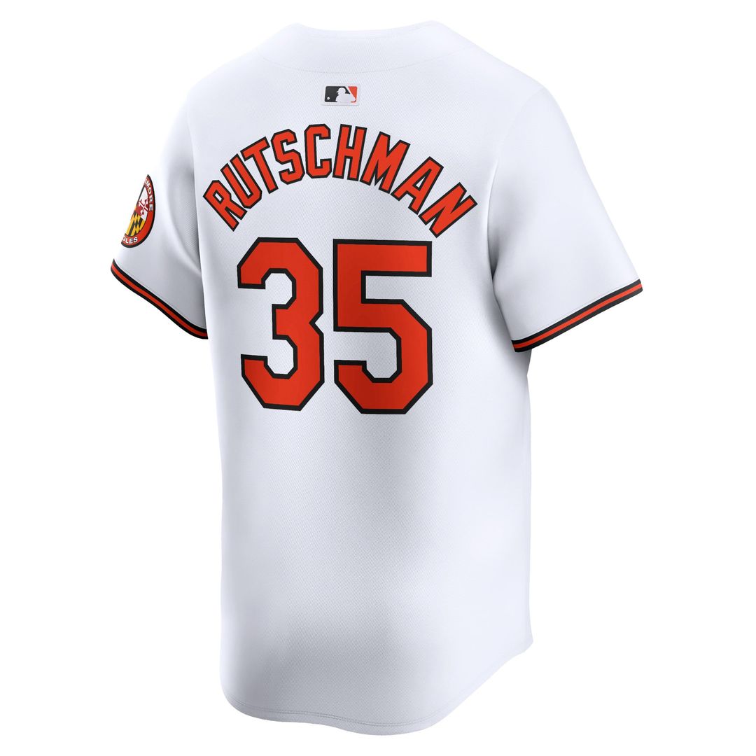 Men's Baltimore Orioles Adley Rutschman White Home Limited MLB Baseball Jersey - view 3