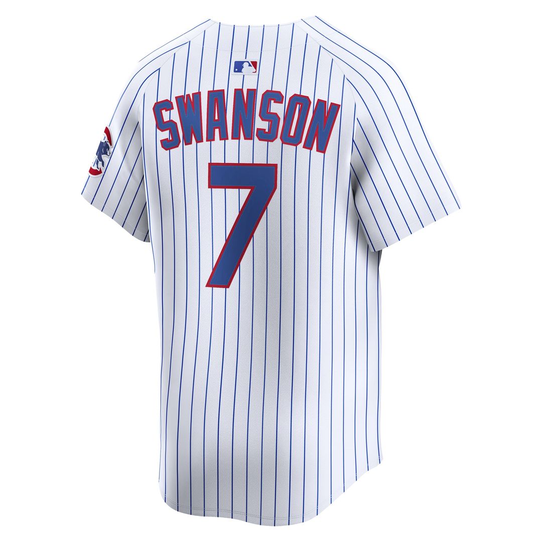 Men's Chicago Cubs Dansby Swanson White Home Limited MLB Baseball Jersey - view 3