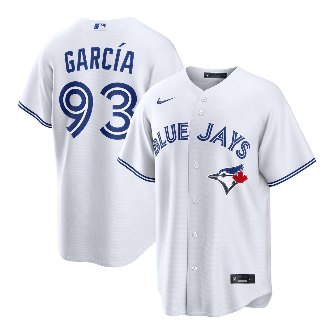 Men's Toronto Blue Jays Yimi García White Home Replica MLB Baseball Jersey - view 1