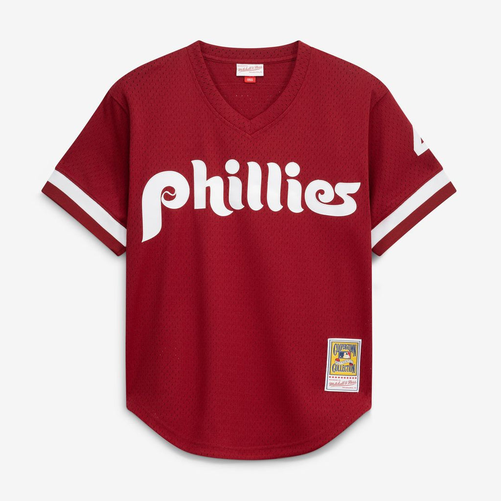 Men's Philadelphia Phillies Lenny Dykstra Scarlet Batting Practice MLB Baseball Jersey - view 2