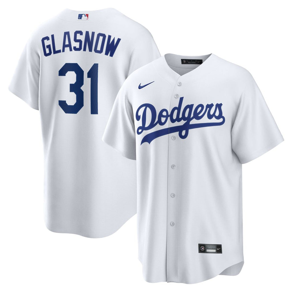Men's Los Angeles Dodgers Tyler Glasnow White Home Replica MLB Baseball Jersey - view 1