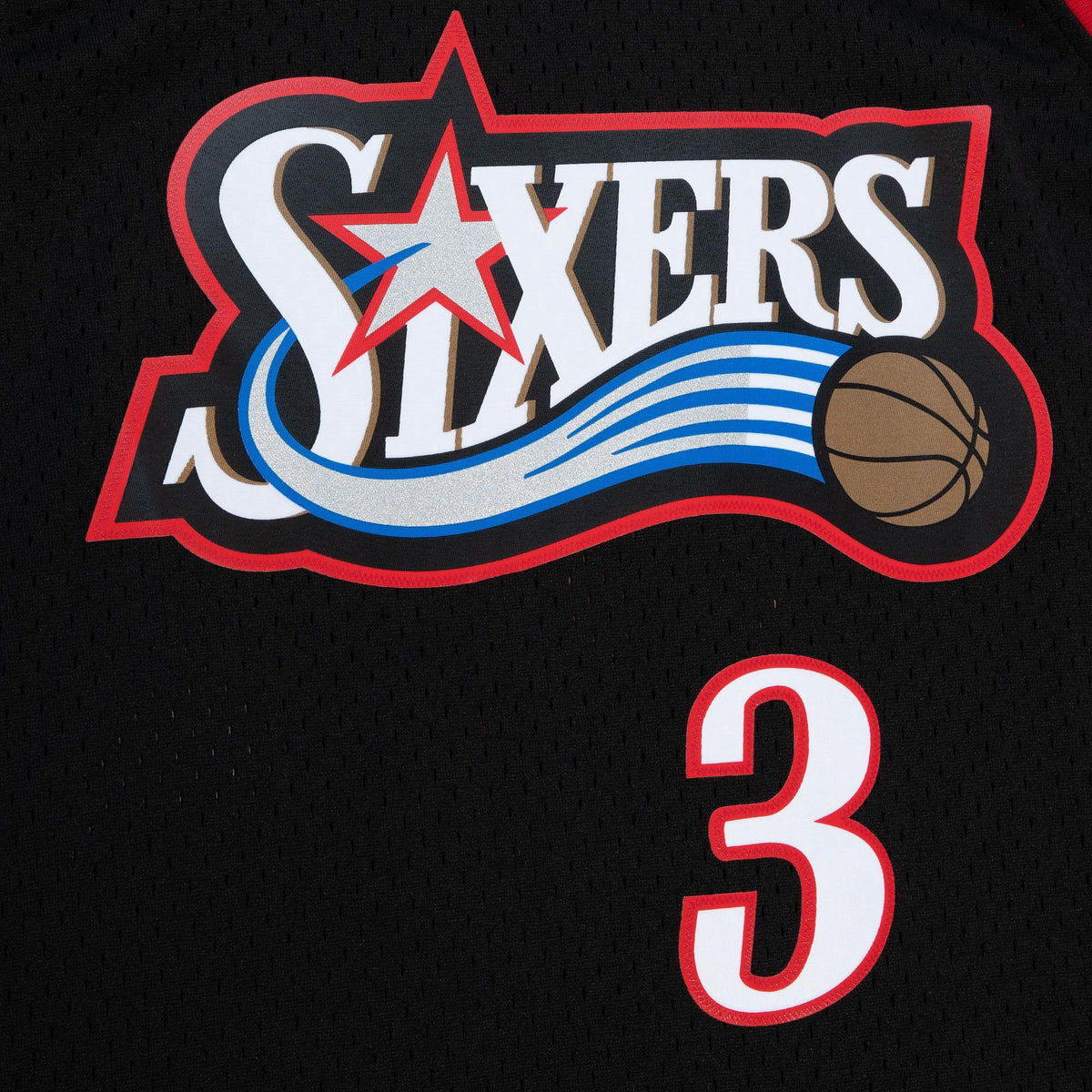Men's Philadelphia 76ers Allen Iverson 2006 Alternate Spain NBA Basketball Jersey - Black - view 5